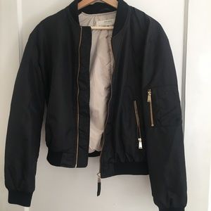 Zara Satin Bomber Jacket
